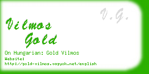 vilmos gold business card